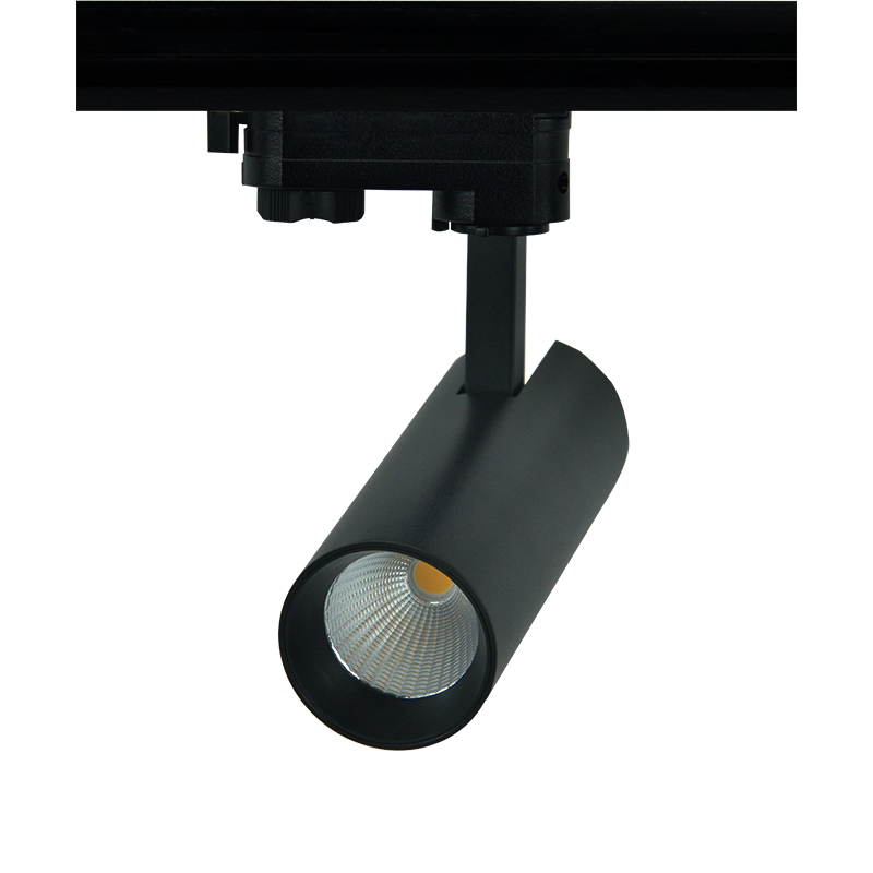 SAND BLACK LED TRACK LUMINAIRE 10W 3000K 3-PHASE 36° 1000LM 230V AC Ra80 Φ55*153MM 5YRS ACA SOLINE1030B4