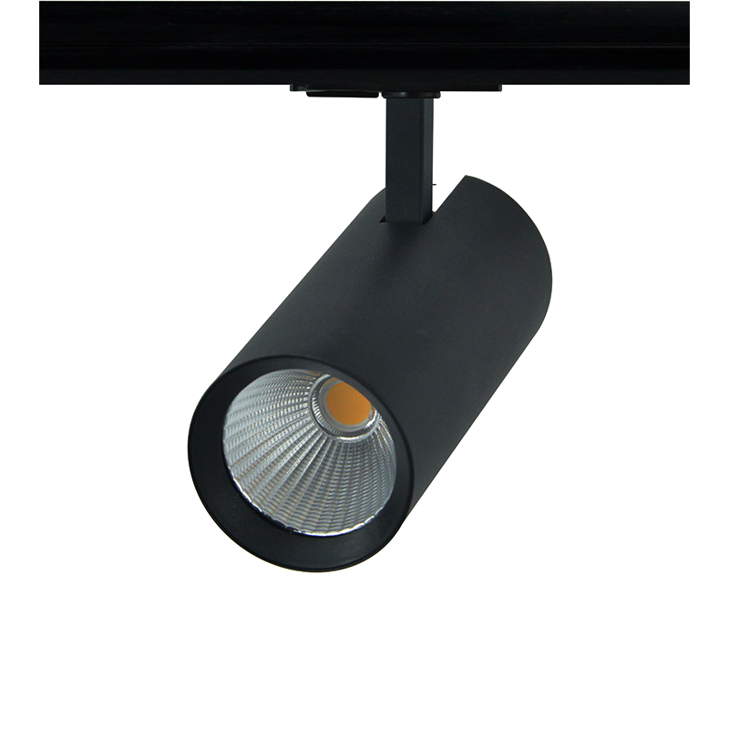 SAND BLACK LED TRACK LUMINAIRE 27W 3000K 1-PHASE 36° 3120LM 230V AC Ra80 Φ74*170MM 5YRS ACA SOLINE2730B2