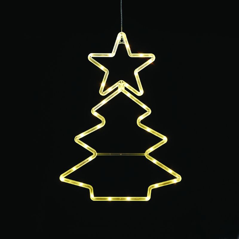 "PLASTIC XMAS TREE" 36 LED ΛΑΜΠΑΚΙΑ WW ΜΠΑΤ. (3ΧΑΑ)/USB, IP20, 32*0.5*44.5 ACA X04361306