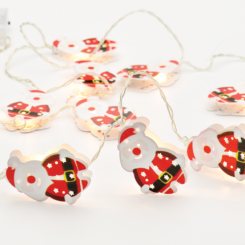 "METAL CHRISTMAS MOTIFS" ΑΓ. ΒΑΣΙΛΗΣ 10 LED ΛΑΜΠΑΚ ΣΕΙΡΑ ΜΠΑΤΑΡ.(3xAA)  & ΧΡΟΝΟΔΙΑΚ (6ΟΝ/18OFF) ACA X061011230