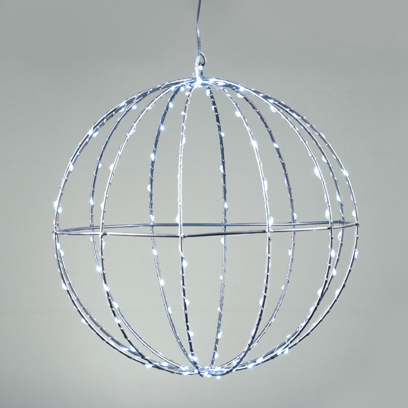 "D20CM SILVER BALL" 96 ΜΙΝΙ LED ΛΑΜ, CW, ΑΣΗΜΙ ΚΑΛΩΔ. ΧΑΛΚΟΥ,ΑΝΤΑΠΤ.(4.5VDC),IP44, 3M ΔΙΑΦ. ΚΑΛ. ACA X069624226