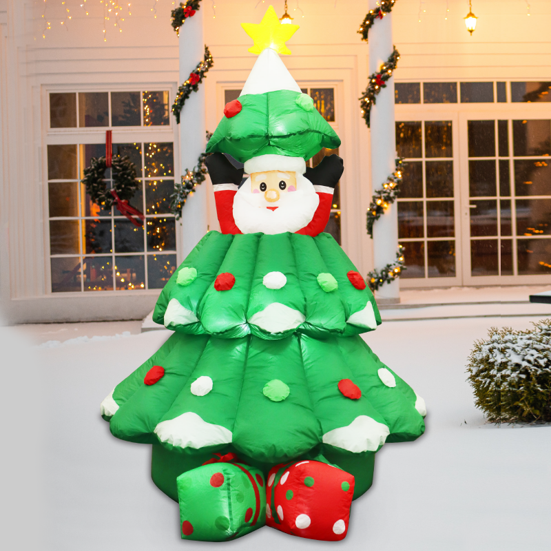 Φουσκωτό INFLATABLE UP&DOWN XMAS TREE 20 LED ΛΑΜΠ.ΑΝΤΑΠ.(12V) CW ΣΤΑΘΕΡΟ IP44 120*100*180cm 2m ΚΑΛ ACA X07202498