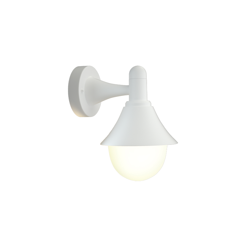 it-Lighting Rabun 1xE27 Outdoor Wall Lamp White D:24.5cmx23.5cm 80202524