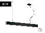 Κρεμαστό Γραμμικό Φωτιστικό Ράγα 90εκ. Led 30w 2800lm 3000K Μαύρο  Viokef Station 3911-0013-3-B-N