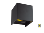 Απλίκα Square 10*10cm IP44 με ρυθμιζόμενη γωνία φωτισμού 6w Led 3000K Warm White 420 lm  Μαύρο Αλουμίνιο Viokef Greg 4188801