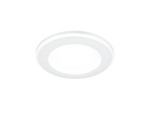 Aura Στρογγυλό Πλαστικό Χωνευτό Σποτ με Ενσωματωμένο LED και Θερμό Λευκό Φως σε Λευκό χρώμα 4x4cm Trio Lighting 652310131
