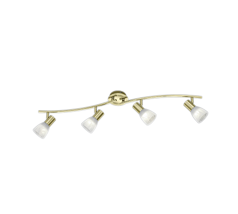 Σποτ Τετράφωτο 88xH19cm Led 4xE14 4x470lm 3000lm Brass Matt Trio Lighting Levisto 871010408