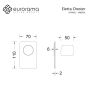 Μίκτης Εντοιχισμού 2 Εξόδων με εκτροπέα Black Brushed Eurorama Eletta Tecno 167030SL-410