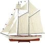 Ξύλινο Παραδοσιακό Καράβι Ιστιοφόρο 90x17xH82cm Χρώμα Λευκό-Καφέ 31100