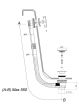 Bαλβίδα Αυτόματη Mπανιέρας  Ορειχάλκινη με γωνιακό ρακόρ αποχέτευση Χρώμα Μαύρο Ματ Carron  1 1/2" 048-400