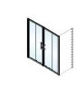 Πόρτα Ντουσιέρας 170 εκ. Λευκό Ματ 2 Σταθερά-2 Συρόμενα  6 χιλ.Κρύσταλλο Clean Glass,195 εκ.Devon Flow Slider 2+2 SL2F170C-300