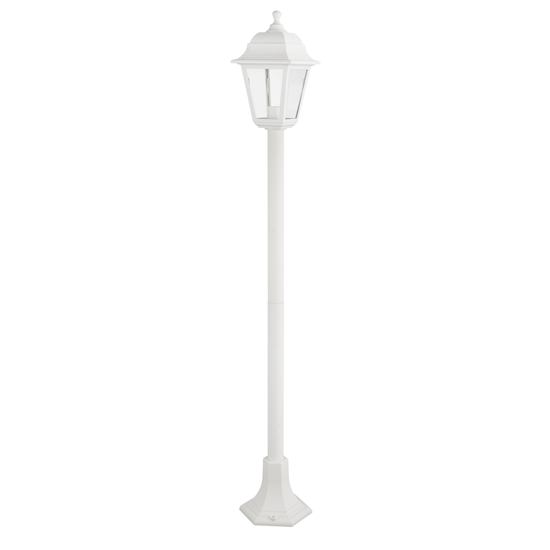 4S PLASTIC FLOOR GARDEN WHITE LUMINAIRE 100CM E27 IP44 ACA PLGP5W