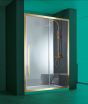 Πόρτα Ντουζιέρας Μ97-99 Υ200  εκ.Bronze Brushed PVD 1 Σταθερό+1 Συρόμενο, 6 χιλ.Clean Glass Devon Noxx Slider SLN100C-221 