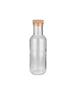 Μπουκάλι Γυάλινο 1000ml με Καπάκι Φελλού Γκρι  Estia Home Art 01-21863