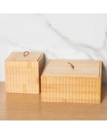 Κουτί Αποθήκευσης & Οργάνωσης 15x15x7cm Estia Home Art Bamboo Essentials 02-13103