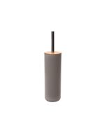 Πιγκάλ Επιδαπέδιο Πλαστικό Taupe με Καπάκι Bamboo Estia Home Art 02-8123 