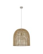 Φωτιστικό Κρεμαστό Ø50xH200cm 1xE27 Rattan Ψάθα Φυσικό Eurolamp 144-33014