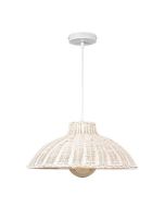 Φωτιστικό Κρεμαστό Ø45xH168cm 1xE27 Rattan Ψάθα Φυσικό Eurolamp 144-33017