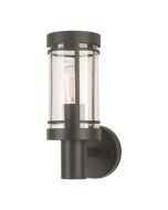 Απλίκα Τοίχου IP44 L11xW18,5XH29cm 1xE27 Μέταλλο Μαύρο Eurolamp 145-20606