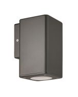 Απλίκα Επίτοιχη IP65 Up-Down  L9,9xW7,6xH14,8cm 1xGU10 220-240V 50/60Hz Dark Grey Plastic+ABS Eurolamp 145-82003