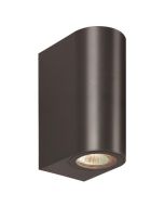 Απλίκα Επίτοιχη IP54  Up-Down  L9,5xW7xH15cm 2xGU10 220-240V 50/60Hz Black Plastic+ABS Eurolamp 145-82065