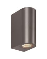 Απλίκα Επίτοιχη IP54  Up-Down  L9,5xW7xH15cm 2xGU10 220-240V 50/60Hz Dark Grey Plastic+ABS Eurolamp 145-82067