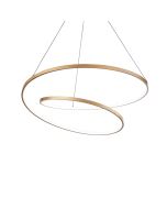 Φωτιστικό Κρεμαστό Ø600x150xΗ2150mm Led Dimmable 48w 3000K 5300lm Brushed Brass Ideal Lux Oz SP D60 Dali 304564