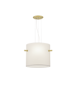 Κρεμαστό Φωτιστικό 65xH150cm Τρίφωτο 3xE27 Brass Mat-White Trio Lighting Camden 308300308