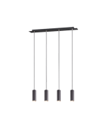 Κρεμαστό Φωτιστικό Ράγα Black Matt 75xH150cm 4xGU10 Trio Lighting Marley 312400432