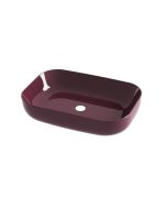 Νιπτήρας Πορσελάνη Επιτραπέζιος 60x42xY14 cm Olympia Metamorfosis Aubergine Glossy Orabella 60113