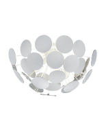 Φωτιστικό Οροφής 54xH30cm Τρίφωτο 3xE14 Μέταλλο Λευκό Ματ Trio Lighting Discalgo 609900331