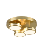 Πλαφονιέρα Οροφής Ø35cm Μέταλλο Brass Matt LED 3x8,5w 3000K 3x1000lm Trio Lighting Franklin 626510308