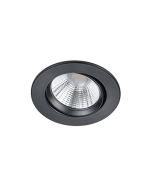 Pamir Στρογγυλό Μεταλλικό Χωνευτό Σποτ με Ενσωματωμένο LED και Θερμό Λευκό Φως σε Μαύρο χρώμα Trio Lighting 650510132