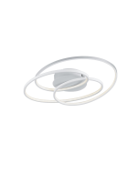 Gale Μοντέρνα Μεταλλική Πλαφονιέρα Οροφής με Ενσωματωμένο LED σε Λευκό χρώμα 60cm Trio Lighting 673916031