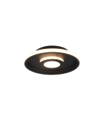 Ascari Μοντέρνα Μεταλλική Πλαφονιέρα Οροφής με Ενσωματωμένο LED σε Μαύρο χρώμα 30cm Trio Lighting 680810332