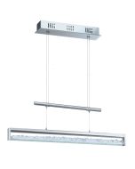 Φωτιστικό Κρεμαστό Ράγα L700xB80xH750-1300mm Dimmable Led 4x6w 2280lm 2700-5000Κ Χρωμέ-Κρύσταλλα Διάφανα Eglo Cardito 1 93625