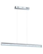 Φωτιστικό Κρεμαστό Ράγα L1000xB80xH1100mm Dimmable Led 6x6w 3420lm 2700-5000Κ Χρωμέ-Κρύσταλλα Διάφανα Eglo Cardito 1 93626