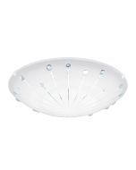 Πλαφόν Οροφής - Επίτοιχο Ø31,5 εκ. Led 11 watt  Warm White 950 lm  Χρωμέ / Γυαλί με κρυσταλλάκια Eglo Margitta 1 96113