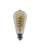 LED FILAMENT E27 DIM ST64 AMBER SPIRAL 4W 1800K 230V AC 270LM RA80 ACA CONDI4WWSDIMAM