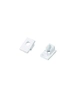 SET OF WHITE PLASTIC END CAPS FOR P129N, 2 PCS WITH HOLE  ACA EP129N