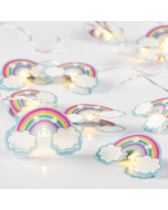 "PLASTIC RAINBOW", 10 LED ΛΑΜΠΑΚΙΑ ΣΕ ΣΕΙΡΑ ΜΕ ΜΠΑΤΑΡΙΕΣ (2xAA), WW, IP20, 135+30cm, ΔΙΑΦΑΝ ACA F04101103