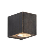 GU10 WALL LUMINAIRE 230V AC GOLDEN BLACK IP65 MAX.35W ACA LG2203GU10GB