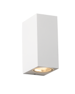 GU10 WALL LUMINAIRE 230V AC MATT WHITE IP65 MAX.2X35W ACA LG2204GU10W