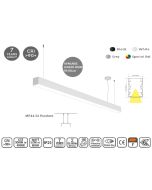 Linear Profile Lighting Ceiling 44.5x56mm 367cm Άσπρο Ματ MP44.56P-367-H-3-O-OF-WH Homelighting 77-22234