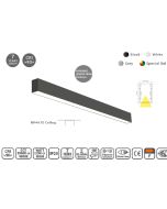 MP44.70C-171-S-3-O-OF-BL Linear Profile Lighting Ceiling 44.5x70mm 171cm HOMELIGHTING 77-12538