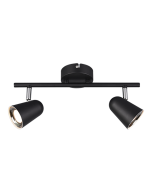 Σποτ Δίφωτη Ράγα Μαύρο Ματ 34cm LED 2x3,5w 3000K 2x400lm Trio Lighting Toulouse R82122132