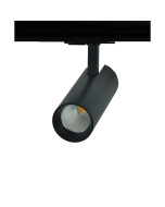 SAND BLACK LED TRACK LUMINAIRE 10W 4000K 1-PHASE 36° 1050LM 230V AC Ra80 Φ55*153MM 5YRS ACA SOLINE1040B2