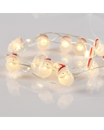 "SANTA" 15 MINI LED ΛΑΜΠΑΚ. ΣΕΙΡΑ, WW, ΑΣΗΜΙ ΚΑΛΩΔ. ΧΑΛΚΟΥ, MΠΑΤ. (2ΑΑ),IP20, 140+30CM ΔΙΑΦ ΚΑΛ ACA X07151103