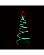 "SPIRAL TREE" 120 LED ΣΧΕΔΙΟ 5m ΜΟΝΟΚΑΝΑΛ ΦΩΤΟΣΩΛ RED-GREEN IP44 40x40x90cm 1.5m ΚΑΛΩΔ ACA X0818319