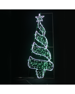 CHRISTMAS TREE,270&200LED ΕΠΙΣT ΣΧΕΔ 7.5mΜΟΝΟΚ ΦΩΤ+ΛΑΜ ΣΕΙΡ,CW+ΠΡΑΣ ΣΤΑΘ,IP65,750x200CM,1.5m ΤΡ ACA X082702219N